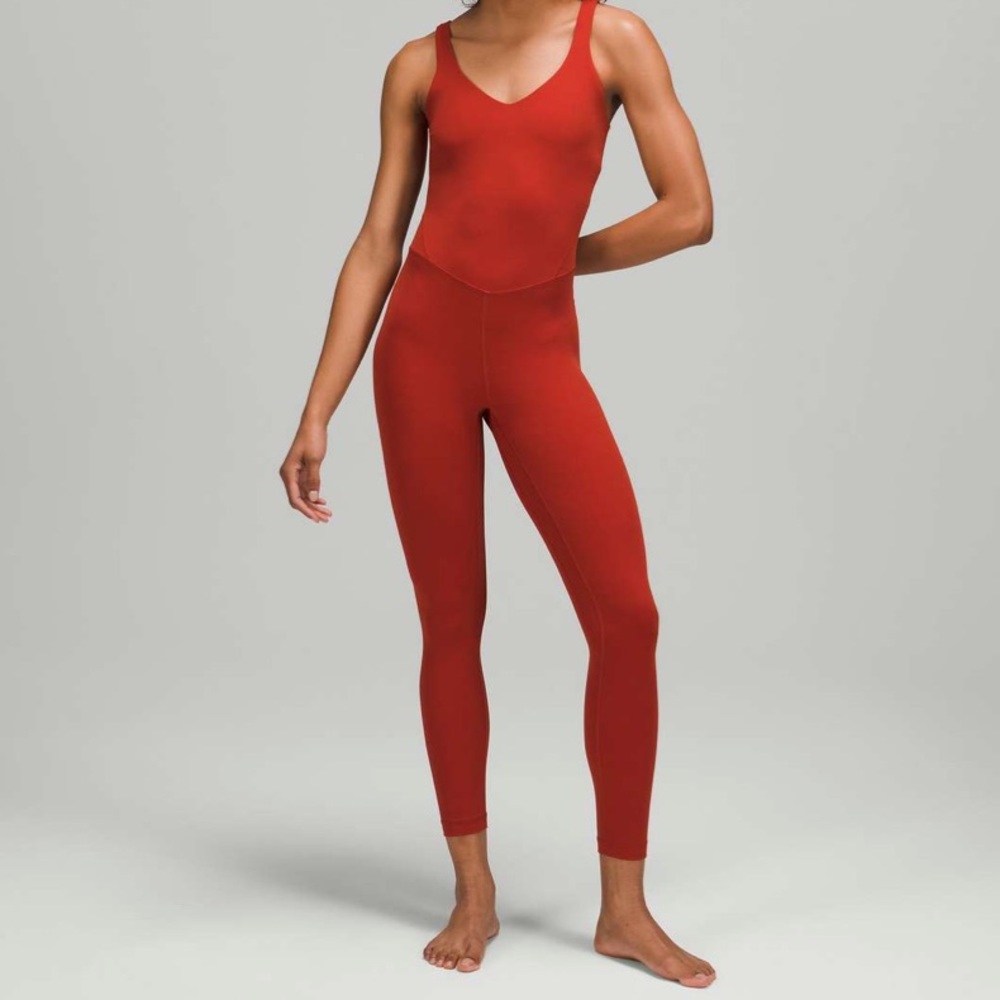 Lululemon Align Bodysuit 25” Cayenne Size 6